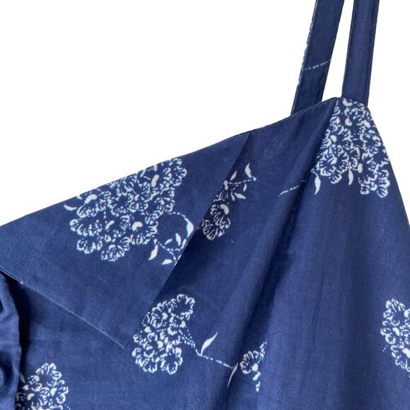 Band of Outsiders Blue Floral Print Long Tiered Maxi Dress size large UK 2 - Picture 4 of 9